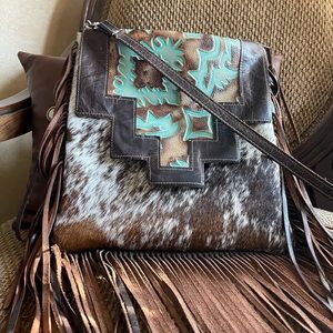 Running roan purse. Real leather